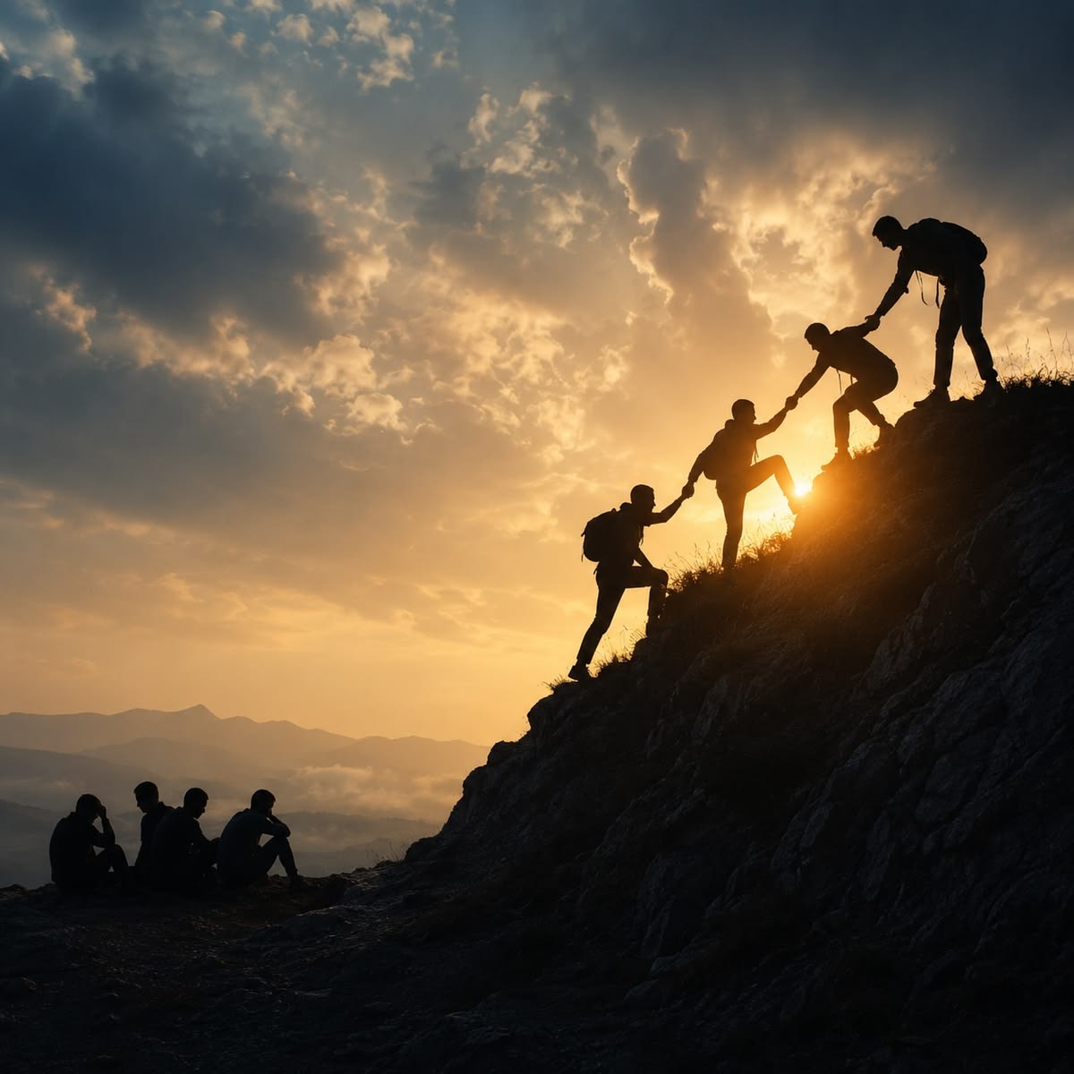 Many hands forming a heart — unity and hope